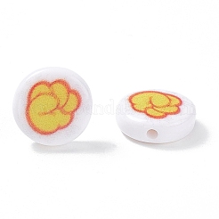 Opaque Printed Acrylic Beads&nbsp;SACR-F004-01A