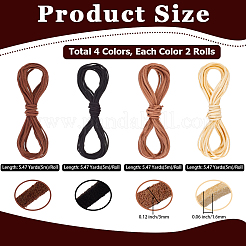 8 Bundles 4 Colors Flat Faux Suede Cord&nbsp;LW-CL0001-03A