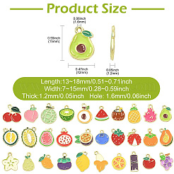 60Pcs Alloy Enamel Pendants&nbsp;ENAM-CJ0007-25