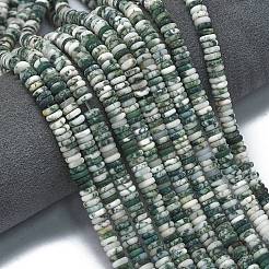 Frosted Natural Tree Agate Beads Strands&nbsp;G-K389-C15-01