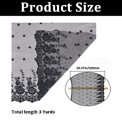 3 Yards Polyester Embroidery Flower Mesh Fabric&nbsp;DIY-GF0011-37B