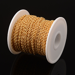 Ion Plating(IP) 304 Stainless Steel Textured Cable Chains&nbsp;CHS-H007-46G