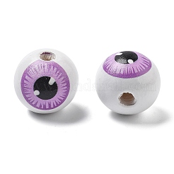 Printed Schima Wood European Beads&nbsp;WOOD-G023-01A