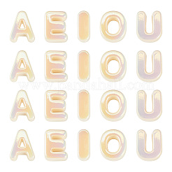 50Pcs 5 Styles UV Plating Opaque Acrylic Beads&nbsp;PACR-TA0001-31A