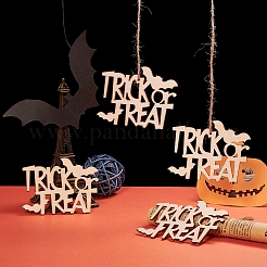 Trick or Treat Halloween Blank Wooden Cutouts Ornaments&nbsp;WOOD-L010-03