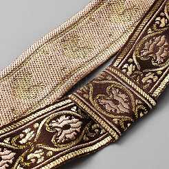 Floral Pattern Polyester Woven Belt Ornament Accessories&nbsp;FIND-WH0128-02