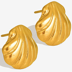 Stainless Steel Seashell Stud Earrings&nbsp;FN1055-2