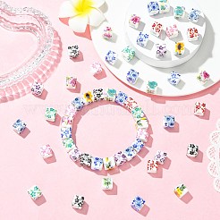 Printed Porcelain European Beads&nbsp;FIND-CJZ0001-003