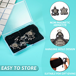 6Pcs 3 Styles Non-magnetic Hematite Pendants&nbsp;G-TA0001-43