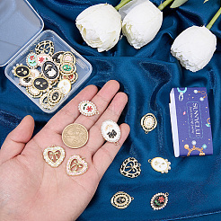 16Pcs 8 Styles Alloy Enamel Pendants&nbsp;FIND-SC0023-26