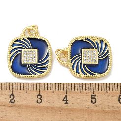 Brass Micro Pave Cubic Zirconia Pendants&nbsp;KK-B124-04G-03