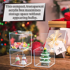 30Pcs Square Transparent PS Plastic Minifigures Display Cases&nbsp;ODIS-GA0001-85