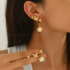 3 Pairs Stainless Steel Hoop Earring & Stud Earring Sets&nbsp;WT8071