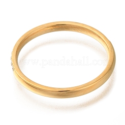 Ion Plating(IP) 304 Stainless Steel Micro Pave Clear Cubic Zirconia Finger Rings&nbsp;RJEW-B066-06G