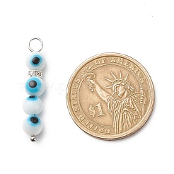 Handmade Evil Eye Lampwork  Pendants&nbsp;PALLOY-JF01725-02