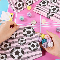 15Pcs Football Print Paper Cady Bags&nbsp;ABAG-TA0002-33A