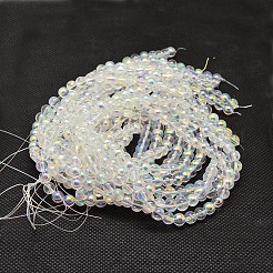 Imitate Austrian Crystal Electroplate Glass Round Bead Strands&nbsp;GLAA-F030-10mm-B01