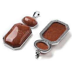 Natural Red Jasper Human Body Shaped Pendants&nbsp;G-P552-03P-08