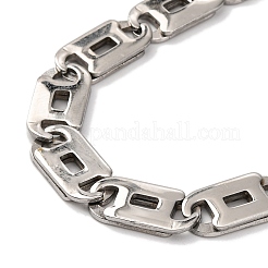 201 Stainless Steel Oval Mariner Link Chain Necklace&nbsp;NJEW-F222-37P-01