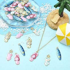 30Pcs 5 Styles Zinc Alloy Enamel Pendants&nbsp;FIND-CJ0005-33
