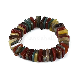 Natural Agate(Dyed & Heated) Square Heishi Beaded Stretch Bracelets for Unisex&nbsp;BJEW-Q101-04