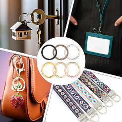 36Pcs 6 Colors Alloy Split Key Rings&nbsp;FIND-CY0001-71