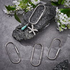 4Pcs 304 Stainless Steel Screw Carabiner Lock Charms&nbsp;STAS-UN0063-99