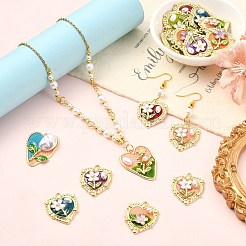10Pcs Alloy Enamel Pendants&nbsp;ENAM-SZ0004-60
