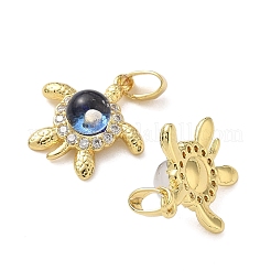 Brass Micro Pave Cubic Zirconia Pendants&nbsp;KK-P334-30G