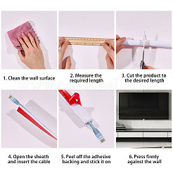 Self Adhesive Semicircular Hard PVC Cable Cover&nbsp;AJEW-WH0886-24C