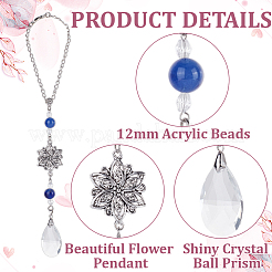 Acrylic & Glass Pendant Decoration&nbsp;HJEW-DR00067