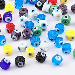 Nbead Handmade Evil Eye Lampwork Beads Strands&nbsp;LAMP-NB0001-49D
