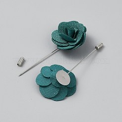 Flower Polyester Brooches&nbsp;JEWB-WH20006-01I