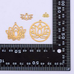12Pcs 6 Style Ion Plating(IP) 304 & 201 Stainless Steel Charms&nbsp;STAS-SZ0002-52