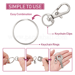 25Pcs Alloy Swivel Lobster Claw Clasps&nbsp;PALLOY-CJ0003-02