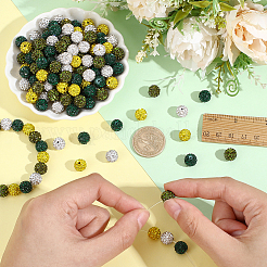 200Pcs 4 Colors Pave Disco Ball Beads&nbsp;RB-PA0001-12