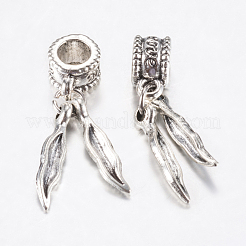 Tibetan Style Alloy European Dangle Charms&nbsp;PALLOY-F199-36AS
