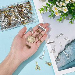 150Pcs 15 Styles Haircut Theme Tibetan Style Alloy Pendants&nbsp;FIND-ME0001-25