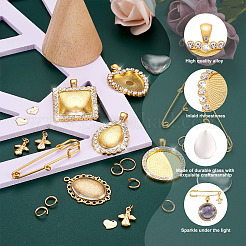 DIY Geometry Charm Brooch Making Kit&nbsp;DIY-FW0001-28