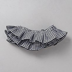 10 Yards Polyester Ruffled Pleated Tartan Lace Ribbon&nbsp;OCOR-WH0091-91D