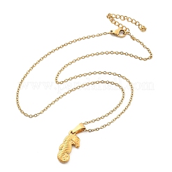 304 Stainless Steel Pendant Necklaces for Women&nbsp;NJEW-S439-02B-G