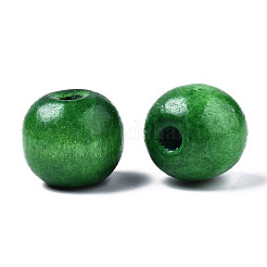 Spray Painted Natural Wood Beads&nbsp;WOOD-ZX040-01B-02-LF