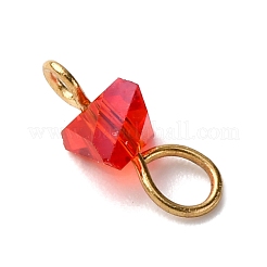 Electroplate Glass Triangle Links Connector Charms&nbsp;PALLOY-JF04410