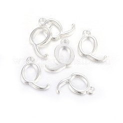 Silver Color Plated Alloy Letter Pendants&nbsp;X-PALLOY-J718-01S-Q