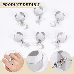 304 Stainless Steel Open Cuff Rings&nbsp;RJEW-UN00021