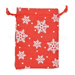 Christmas Themed Burlap Packing Pouches&nbsp;ABAG-L007-01A-03