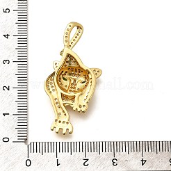 Rack Plating Brass Micro Pave Cubic Zirconia Pendants&nbsp;KK-L226-052G-02
