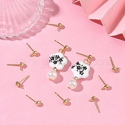 SHEGRACE Brass Stud Earring Findings&nbsp;XGR0023G-34G