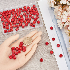 120Pcs Pave Disco Ball Beads&nbsp;RB-SC0001-13D