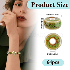 64Pcs Handmade Porcelain Beads&nbsp;PORC-PA0001-28C